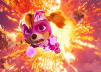 McKenna Grace as “Skye" in Paw Patrol: The Mighty Movie from Spin Master Entertainment, Nickelodeon Movies, and Paramount Pictures.