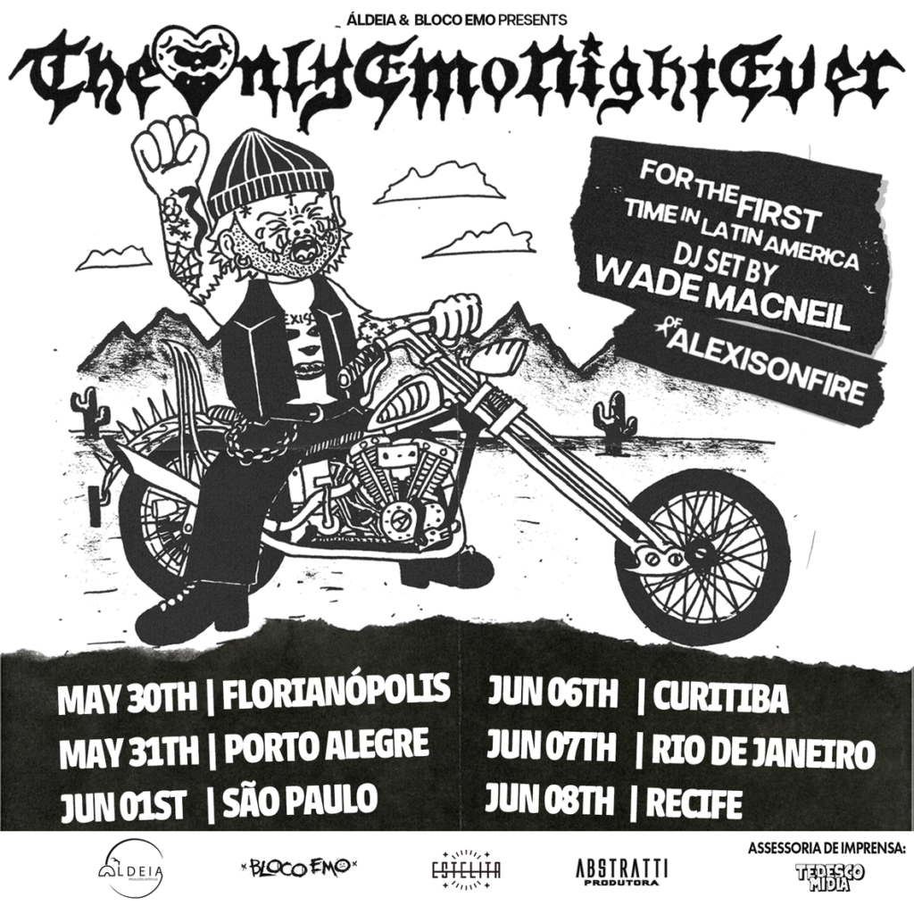 Wade MacNeil, do Alexisonfire, anuncia o evento "The Only Emo Night Ever" no Brasil