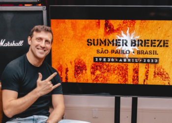 Bruno Sutter durante sua participação no podcast oficial do Summer Brezze | Foto por: Yasmin Cruz