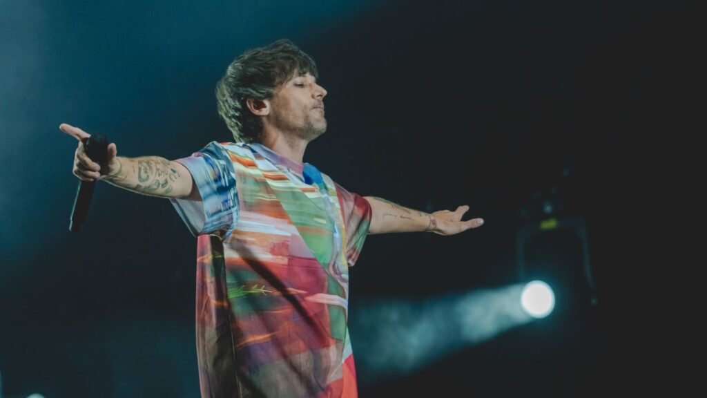 Louis Tomlinson durante show no Allianz Parque em São Paulo | Foto: Move Concerts/Divulgação