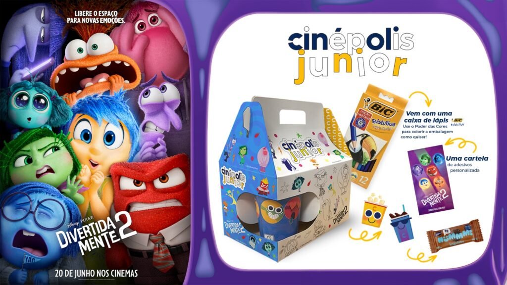 Hummm! e Cinépolis lançam Combo Junior "Divertida Mente 2"