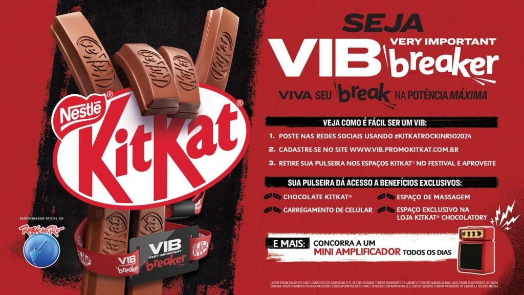 KitKat celebra a melhor plateia do mundo com benefícios exclusivos no Rock in Rio