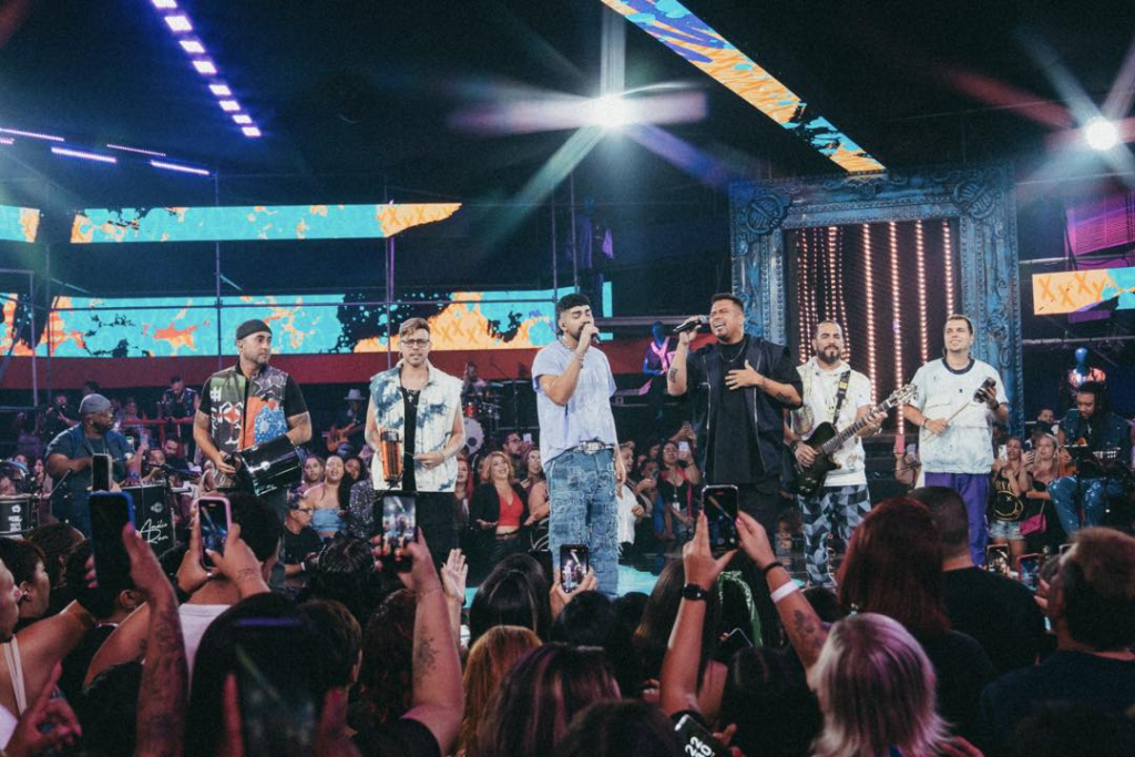 Dilsinho grava “Pagode Diferentão 2” com Menos é Mais, Sorriso Maroto e Mari Fernandez | Foto: Flavio Sales e @daniivaiverdee