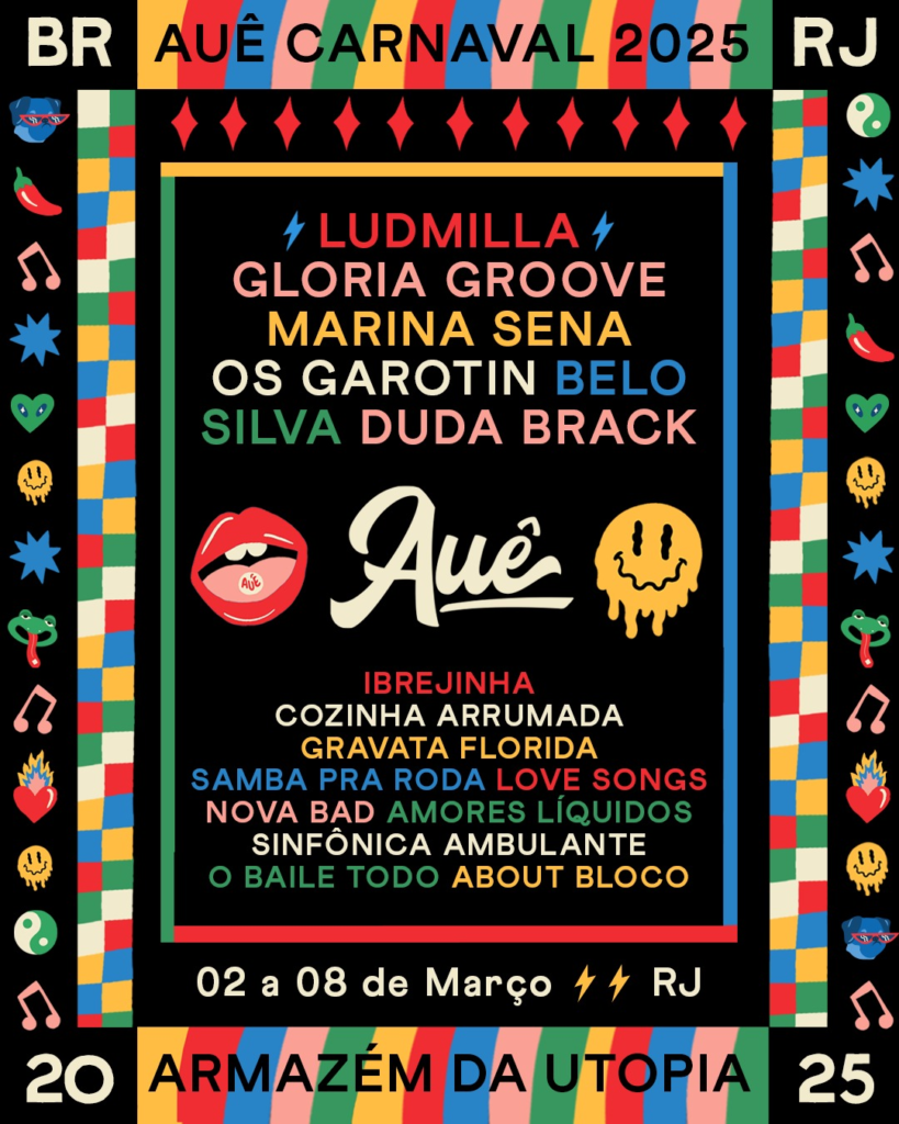 Auê 2025 terá Ludmilla, Gloria Groove, Belo, Marina Sena e mais; confira