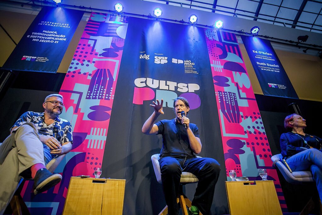 Ed O'Brien discute música, fama e sustentabilidade em São Paulo | Foto: CultSP Pro - Escolas de Profissionais da Cultura