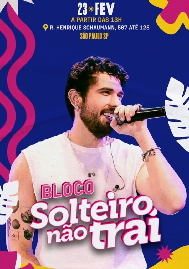 Solteiro Não Trai: Gustavo Mioto leva bloco para avenida de SP