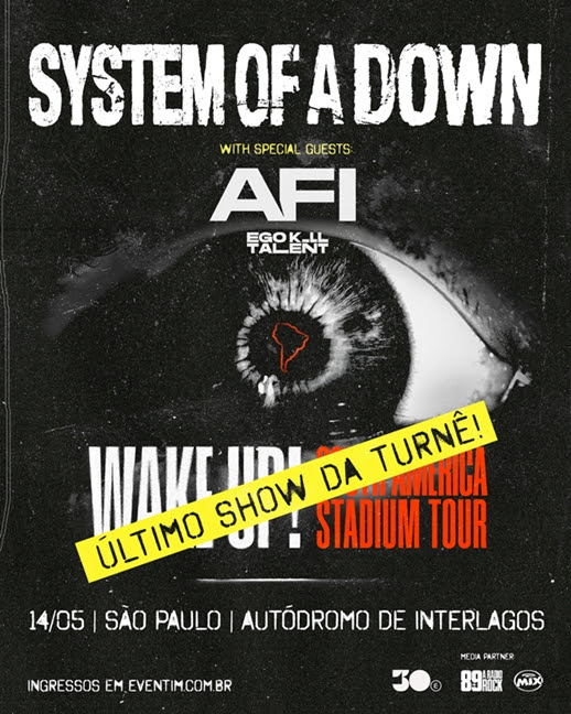 System of a Down abre terceira data em São Paulo