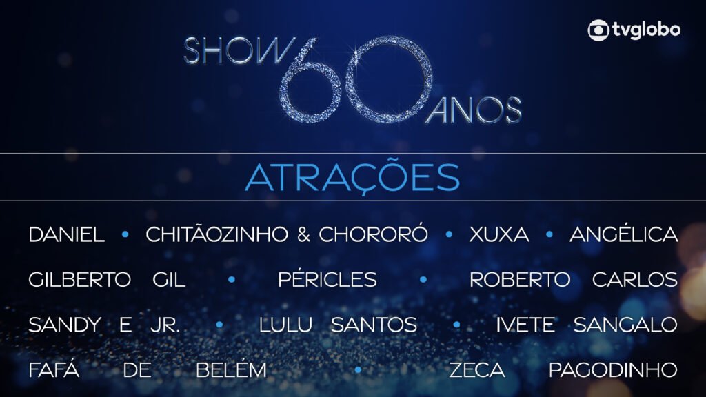 Confira as primeiras atrações confirmadas no “Show 60 anos” da TV Globo