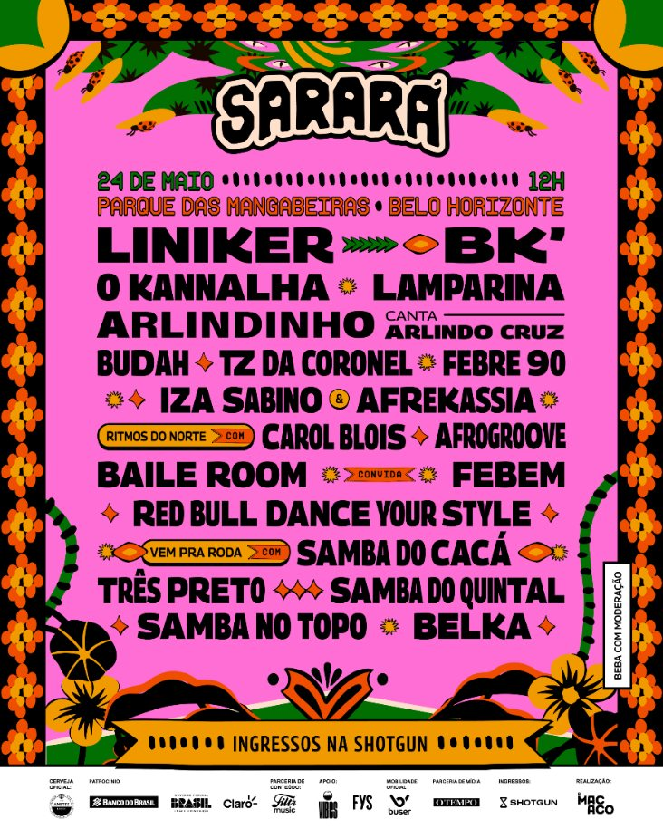 Festival Sarará revela line-up completo com show especial de Arlindinho cantando Arlindo Cruz