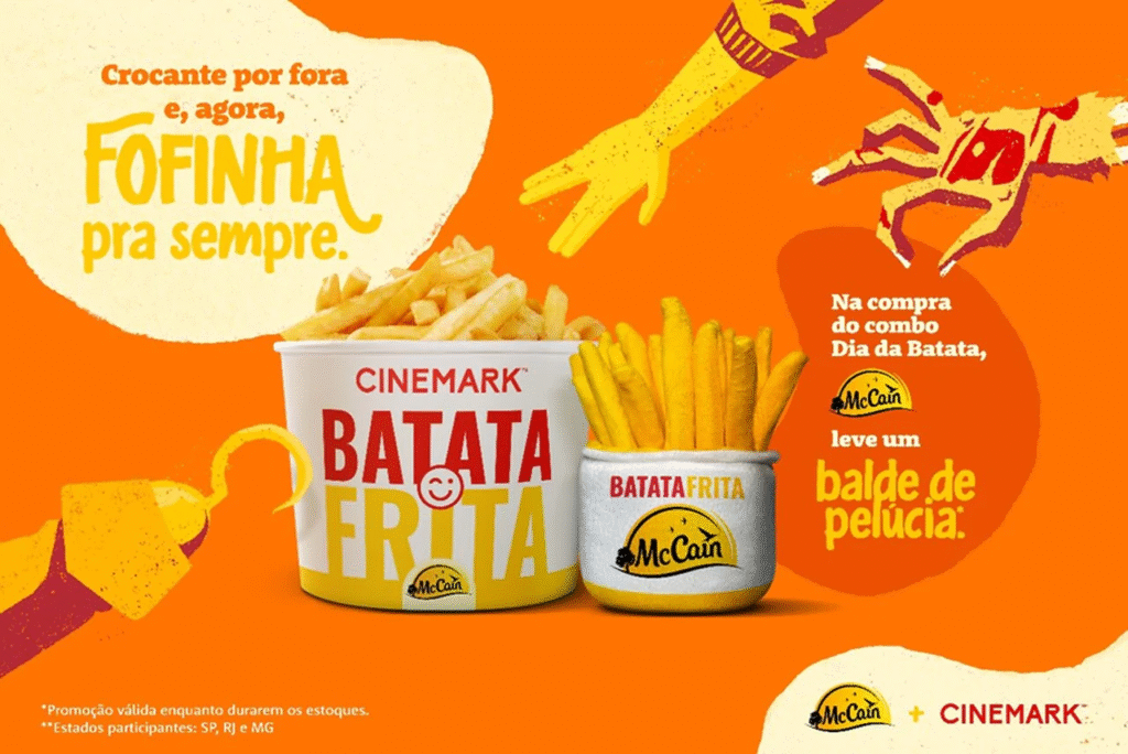 McCain e Cinemark celebram o Dia da Batata com combo e pelúcia exclusiva