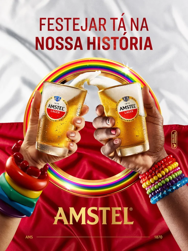 Amstel reforça compromisso com a comunidade LGBTQIAPN+ durante o Mês do Orgulho 2025
