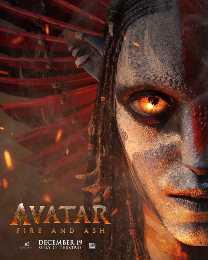 Confira o primeiro pôster oficial de "Avatar: Fogo e Cinzas" 