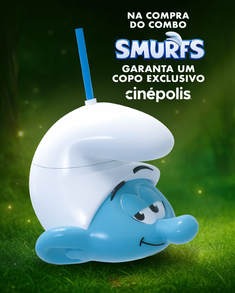 Cinépolis anuncia copo colecionável com o misterioso Smurf Sem Nome