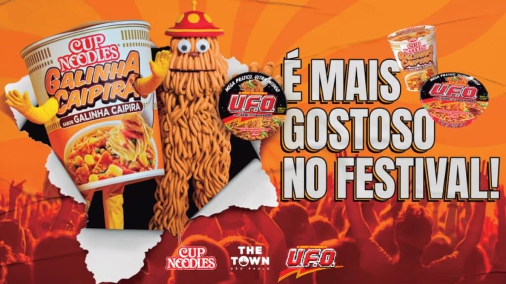 Cup Noodles confirma presença no The Town 2025 com cardápio completo e preço acessível