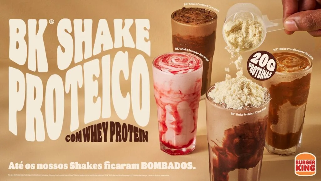 BK Shake Proteico chega ao Burger King com versões de até 24g de proteína