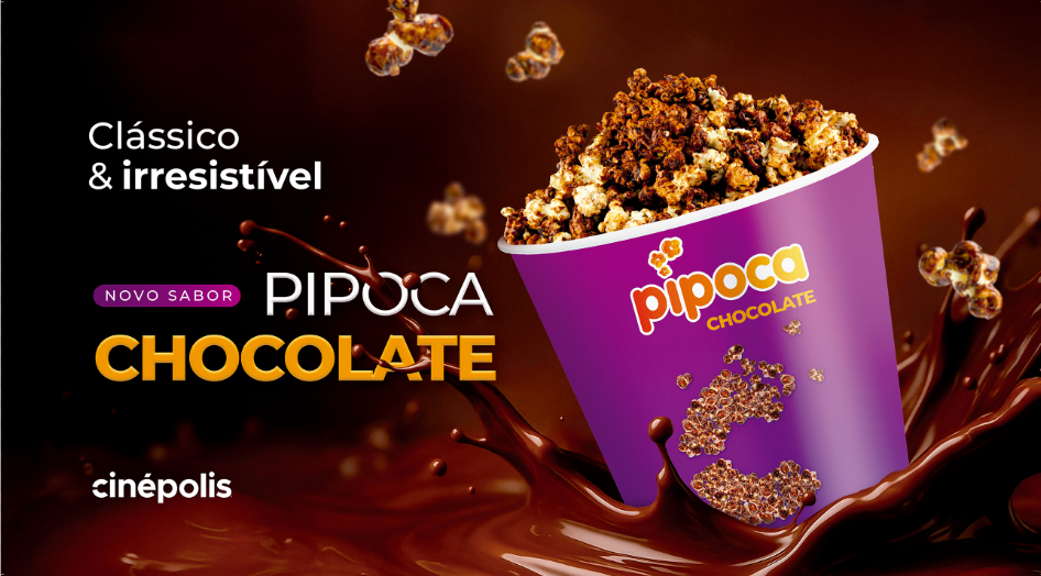 Cinépolis lança novo sabor pipoca chocolate