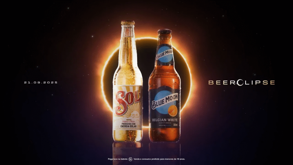 Blue Moon e Sol criam Beerclipse, o primeiro eclipse cervejeiro no Brasil