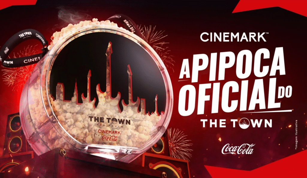 Cinemark marca presença no The Town 2025 com estandes temáticos e balde colecionável exclusivo