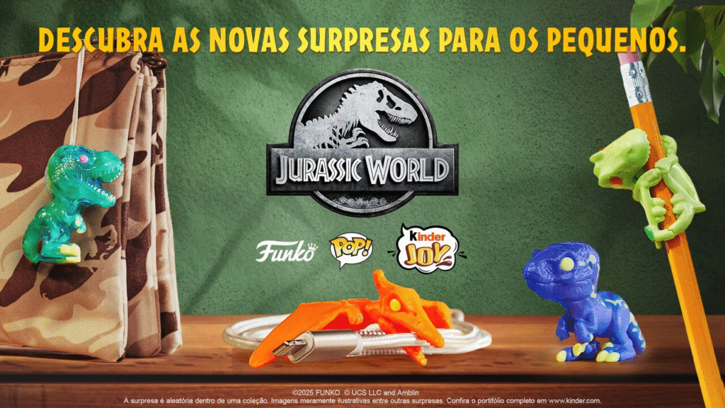 Kinder Joy leva aventura jurássica ao Zoológico de São Paulo com Jurassic World e Funko Pop