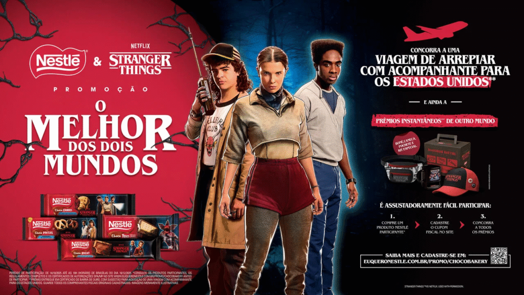 Nestlé lança promoção com “Stranger Things” e sorteia viagem aos Estados Unidos