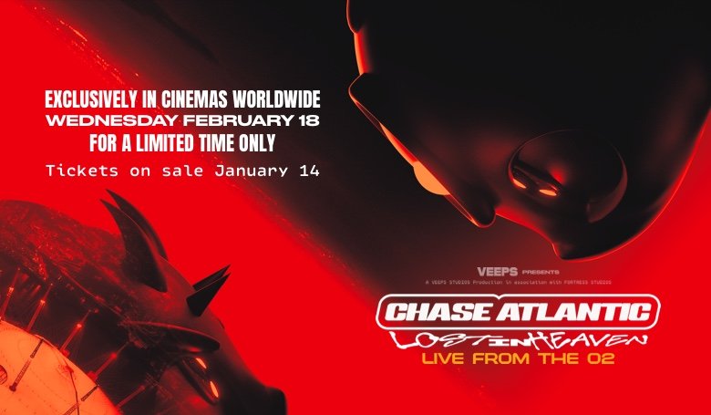 "Chase Atlantic: Lost in Heaven" chega aos cinemas do Brasil