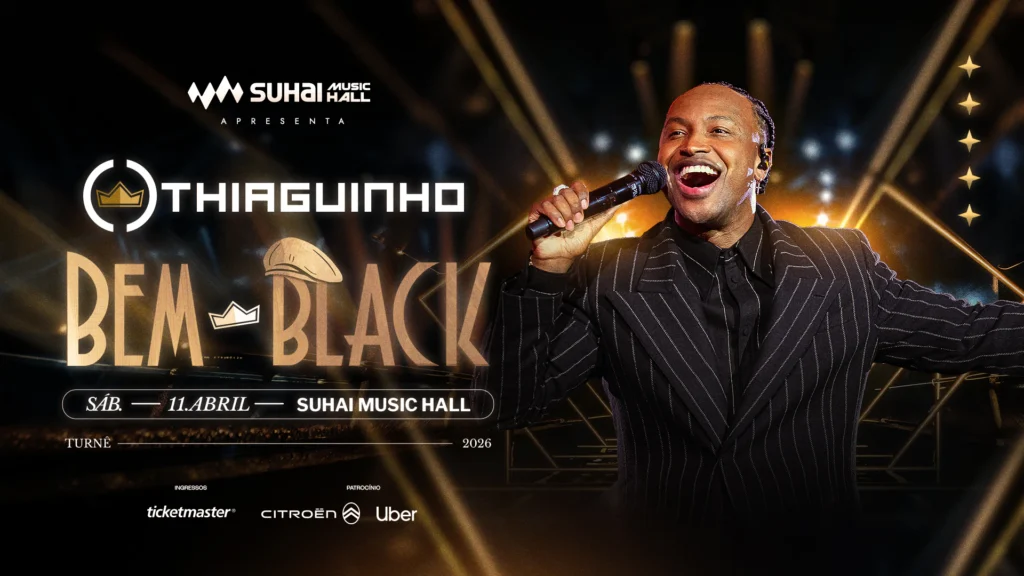 Thiaguinho estreia turnê "Bem Black" na Suhai Music Hall