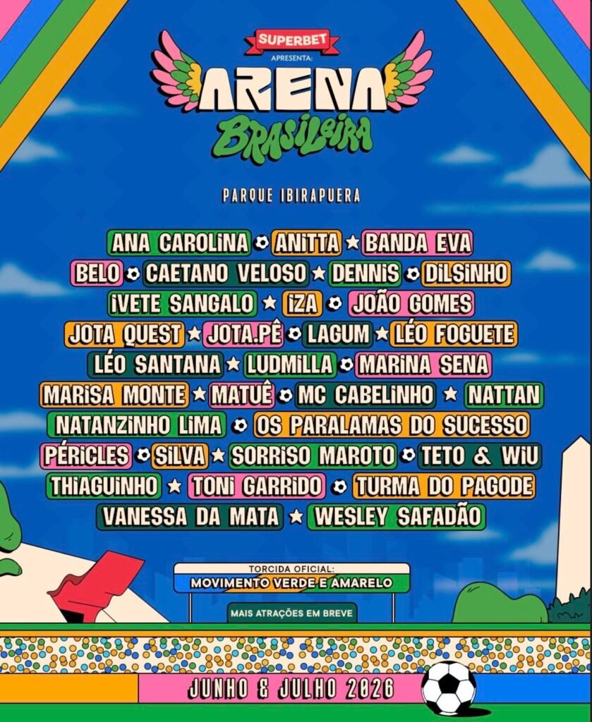 Arena Brasileira divulga programação completa de 2026