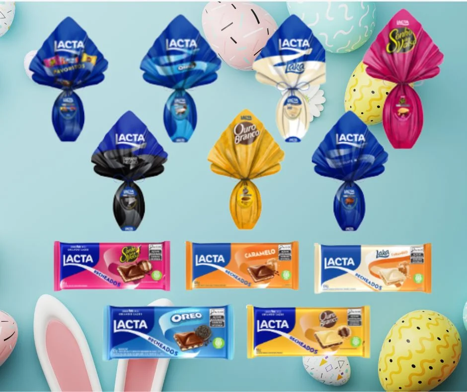 Lacta reforça presença na Páscoa com 19 opções de ovos e novos sabores
