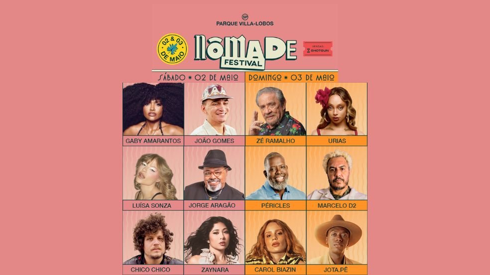 Nômade Festival chega à 7ª edição com line-up diverso no Parque Villa-Lobos