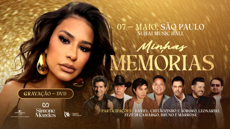 Simone Mendes grava “Minhas Memórias” com participações de ícones do sertanejo em São Paulo