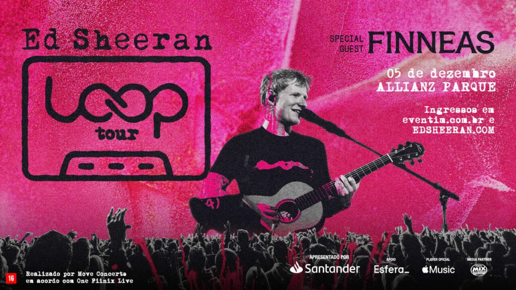 “Loop Tour”: Ed Sheeran confirma apresentação em São Paulo em dezembro