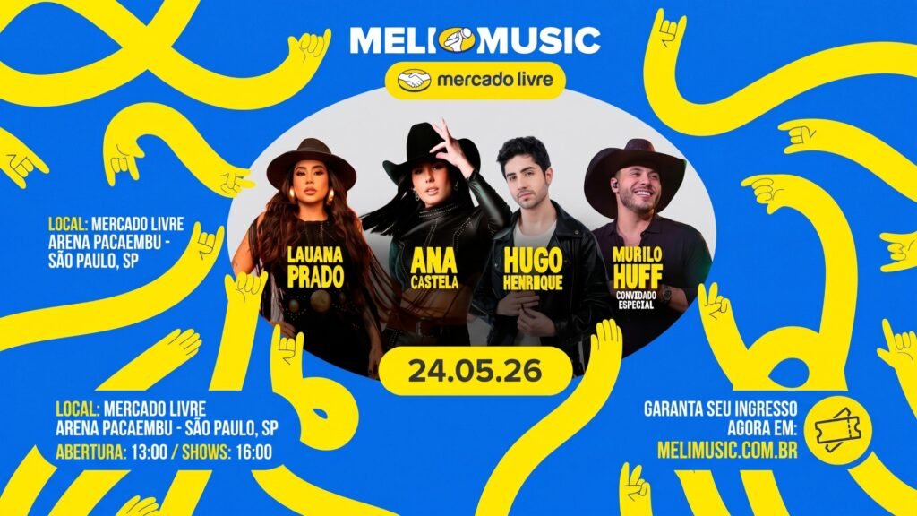 Meli Music reúne Ana Castela, Lauana Prado, Murilo Huff e Hugo Henrique em São Paulo neste domingo